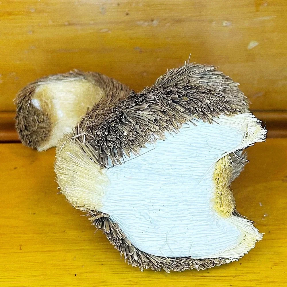 Sisal Squirrel Figurine Small Brown‎ Bristle Burlap Decor 8.5